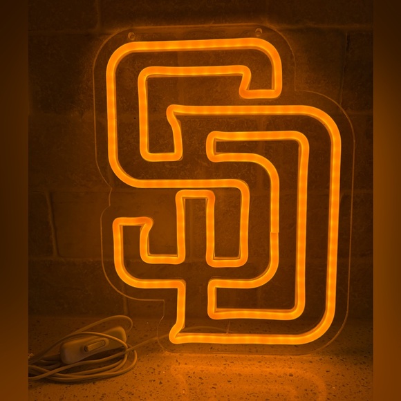 Orange Neon Sign MLB San Diego - Picture 1 of 5